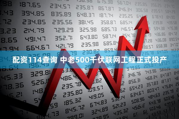 配资114查询 中老500千伏联网工程正式投产